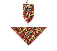 Personalized Halloween Dog Bandanas,Pet Halloween Bandanas Reversible Dog Cat Scarfs Bibs with Bats Pumpkins Patterns for Small Medium Large Dogs