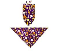 Personalized Halloween Dog Bandanas,Pet Halloween Bandanas Reversible Dog Cat Scarfs Bibs with Bats Pumpkins Patterns for Small Medium Large Dogs