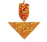 Personalized Halloween Dog Bandanas,Pet Halloween Bandanas Reversible Dog Cat Scarfs Bibs with Bats Pumpkins Patterns for Small Medium Large Dogs