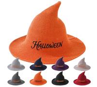 Personalized Halloween Hat,Custom Embroidered Lettering Name Witch's Cap - Ideal Witchcraft Gift & Spooky Decor,Festive Witch Hat for Costume Events and Halloween Celebrations 8 Colors