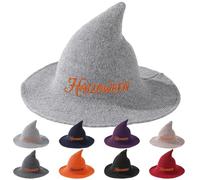 Personalized Halloween Hat,Custom Embroidered Lettering Name Witch's Cap - Ideal Witchcraft Gift & Spooky Decor,Festive Witch Hat for Costume Events and Halloween Celebrations 8 Colors