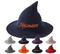 Personalized Halloween Hat,Custom Embroidered Lettering Name Witch's Cap - Ideal Witchcraft Gift & Spooky Decor,Festive Witch Hat for Costume Events and Halloween Celebrations 8 Colors