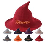 Personalized Halloween Hat,Custom Embroidered Lettering Name Witch's Cap - Ideal Witchcraft Gift & Spooky Decor,Festive Witch Hat for Costume Events and Halloween Celebrations 8 Colors