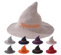 Personalized Halloween Hat,Custom Embroidered Lettering Name Witch's Cap - Ideal Witchcraft Gift & Spooky Decor,Festive Witch Hat for Costume Events and Halloween Celebrations 8 Colors
