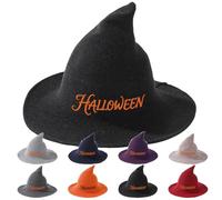 Personalized Halloween Hat,Custom Embroidered Lettering Name Witch's Cap - Ideal Witchcraft Gift & Spooky Decor,Festive Witch Hat for Costume Events and Halloween Celebrations 8 Colors