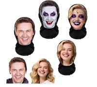 Personalized Halloween Mask,Custom Reusable 3D Printed Realistic Celebrity Face Cover, Spooky Pranker Mesh Hood & Funny Festival Masquerade Gift for Adults