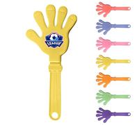 Personalized Hand Clappers, Custom Hand Clappers Noisemakers with Logo,11 Inch Large Cheer Noise Makers Finger Noise Makers for Basketball Football Game Party Favors (Yellow)