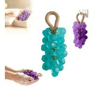 Personalized Handmade Crystal Grape Soap on a Rope - Gentle Cleansing Scented Bath Soap, Unique Decorative Bathroom Soap, Women and Men 1 Pack(Blue)