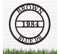 Personalized Hanging House Address Sign for Outside, Metal Street Number Gate Plaque, Custom Address Sign, Outdoor Metal Number, Housewarming Gift