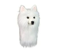 Personalized Head Covers for Golf Clubs, Dog Heads Golf Driver Head Covers for 3-Wood, 5-Wood (White Pome)