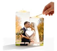 Personalized Heart Shaped Candle Holder with Custom Photo and Text, Birthday Gifts from Sisters, Best Sister Gift for Christmas, Graduation, Mother's Day, Wedding (Personalized candlesticks)
