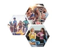 Personalized Hexagon Acrylic Photo Wall Tiles - Personalised with Own Picture,Collage Wall Art Picture Modern Wall-Mounted Decor for Home, Weddings, Graduation (3)