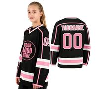 Personalized Hockey Jersey - Long Sleeve Apparel for Family, Men, Women, Youth - 5 Colors - Customize with Numbers, Names, Team Logos - Hockey Shirts & Uniforms