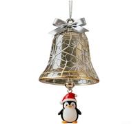 Personalized Holiday Ornament for Book Lovers Double Sided Resin Design with Custom Name Plate Perfect for Tree and Car Hanging Decoration (penguins)