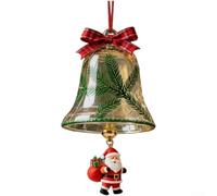 Personalized Holiday Ornament for Book Lovers Double Sided Resin Design with Custom Name Plate Perfect for Tree and Car Hanging Decoration (Santa Claus A)