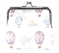 Personalized Hot Air Balloon Leather Wallet for Women Girls Coin Card Change White Hot Air Balloon UNITALLA White Hot Air Balloon UNITALLA Classic, White Hot Air Balloon, UNITALLA, Classic