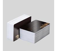 Personalized Hot Stamping (Gold) Business Cards, High-end Laser Engraving, Customize with Photos/Image/Logo Double-Sided Printing PVC Business Cards for All Occasions - Rounded-cornered Card