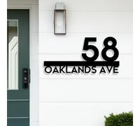 Personalized House Number Sign for Outside Custom Metal Street Address Sign Door Number Plaque for Wall