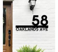 Personalized House Number Sign for Outside Custom Metal Street Address Sign Door Number Plaque for Wall