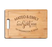 Personalized Housewarming Gift for New Home, Custom Engraved Cutting Board Home Gift Ideas, Home Sweet Home Decor Gift for Friends, Neighbor