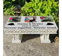 Personalized Human Memorial Stones, Memorial Bench Garden Stone, Headstones for Graves, Bench Memorial Plaques for Outdoors, Grave Markers for Cemetery for Humans or Pet, Commemorative Plaques (K)