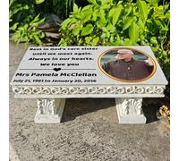 Personalized Human Memorial Stones, Memorial Bench Garden Stone, Headstones for Graves, Bench Memorial Plaques for Outdoors, Grave Markers for Cemetery for Humans or Pet, Commemorative Plaques (I)