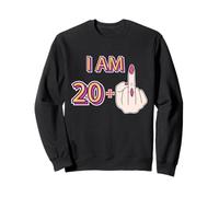 Personalized I Am 20 Plus 1 Middle Finger Funny 21th Sweatshirt