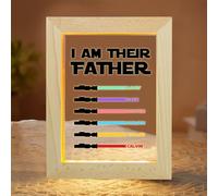 Personalized I Am Their Father Light, Custom Light up Colorful Saber with kids Names, I Am Father Sign,Happy Father's Day Night light Gift, Personalized I Am Father Gifts For Dad Grandpa (style 4)