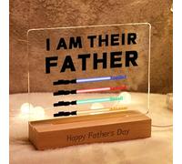 Personalized I Am Their Father Light, Custom Light up Colorful Saber with kids Names, I Am Father Sign,Happy Father's Day Night light Gift, Personalized I Am Father Gifts For Dad Grandpa (style 1)