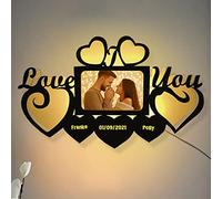 Personalized I Love You Led Light Wall Hanging Photo Lamp For Couples Husband Wife Boyfriend Girlfriend Custom Both Names Romantic Home Decor For Anniversary Or As Valentine'S Day Decoration