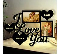 Personalized I Love You Led Light Wall Hanging Photo Lamp For Couples Husband Wife Boyfriend Girlfriend Custom Both Names Romantic Home Decor For Anniversary Or As Valentine'S Day Decoration
