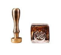 Personalized Ice Cube Stamp - Monogram Brass Ice Stamp, Custom Cube Mold for Bar Drinks Whiskey Cocktails, Unique Branding Logo, Perfect Summer Gift