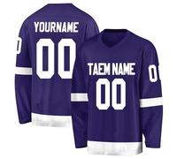 Personalized Ice Hockey Jersey for Mens/Boys,Custom Ice Hockey Practice Shirt,Customizable Hockey Jersey with Name Number Purple