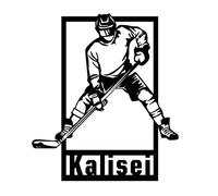 Personalized Ice Hockey Wall Decor Sticker Custom Player Name & Number Ice Hockey Silhouette Wall Art Decal, Sports Gifts for Bedroom, Christmas & Birthday
