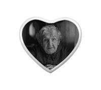 Personalized Indoor Headstone Portrait Picture Thermal Transfer Ceramic Memorial Photo Oval Memorial Slate Photo Plaque Print Porcelain Image Photo Christmas Memorial Day (Heart Shape(5inch))