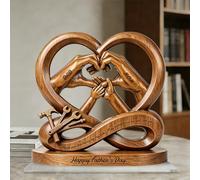 Personalized Infinity Acrylic Gift for Dad with Kids Name,Custom Dad & Kids Holding Hands Infinity Heart Desk Decorative Plaque,Fathers Day Desk 2D Sign Decor for Dad, Grandpa, Papa