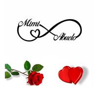 Personalized Infinity Heart Metal Sign - Custom Split Letter Name Wall Art, Romantic Home Decor for Anniversary, Wedding, Valentine’s Day & Christmas