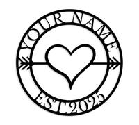 Personalized Infinity Heart Sign-Custom Infinity Sign-Custom Love Metal Wall Decor-Infinity Symbol Love Metal Sign with Names-Personalized Gift for Couples,Personalized Wedding Gift (Style-8)