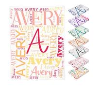 Personalized Initial Blanket Ships Next Day, Custom Name Blanket, Monogram Soft Throw, Gift for Baby Dogs Cats Pets Best Friends Mom Dad