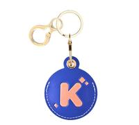 Personalized Initial Letter Leather Keychain Holder Case Compatible with AirTag,Cute Protective Air Tag Cover with Keyring,Anti-Scratch Finder GPS Tracker Case for Pets Keys Wallet(K)