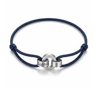 Personalized Interlocking Ring Bracelet, Custom 1-5 Names Rope Bracelet, Men's Father's Day/Birthday for Dad/Boyfriend/Husband