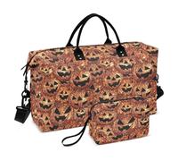 Personalized Item Suitcase Carry-on Personalized Item Bag with Adjustable Strap for Air Travel Large Capacity, Cartoon Cute Christmas Orange Sequin Pumpkin, Cartoon Cute Christmas Orange Sequin