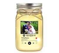 Personalized Jar Light with Spotify Song & Photo - Romantic Wedding Gift or Memorial Keepsake for Couples, Family, Women or Men