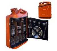 Personalized Jerry Can Whiskey Bar Cabinet - Customizable Portable Drinks Cabinet for Men for Whiskey Lovers(Orange)