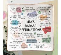 Personalized Jewelry Dish with Funny Swear Affirmations,Personalized Ceramic Jewelry Tray,Custom Gifts For Daughter,Friend,Bad B-itch Affirmations Trinket Dish,Badass Women Gifts