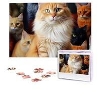 Personalized Jigsaw Puzzles for Adults 1000 Pieces Custom Puzzle from Photos Cats Animal Puzzles Picture Jigsaw Puzzle Gifts for Holiday Birthday Wedding Anniversay Christmas