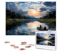 Personalized Jigsaw Puzzles for Adults 1000 Pieces Custom Puzzle from Photos Fishing Scenic Puzzles Picture Jigsaw Puzzle Gifts for Holiday Birthday Wedding Anniversay Christmas