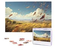 Personalized Jigsaw Puzzles for Adults 1000 Pieces Custom Puzzle from Photos The wind blows feathers Puzzles Picture Jigsaw Puzzle Gifts for Holiday Birthday Wedding Anniversay Christmas