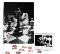 Personalized Jigsaw Puzzles for Adults 500 Pieces Custom Puzzle from Photos black and white chess Puzzles Picture Jigsaw Puzzle Gifts for Holiday Birthday Wedding Anniversay Christmas