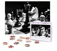Personalized Jigsaw Puzzles for Adults 500 Pieces Custom Puzzle from Photos black and white chess Puzzles Picture Jigsaw Puzzle Gifts for Holiday Birthday Wedding Anniversay Christmas